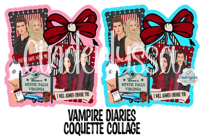 Vampire Diaries Coquette Collage Cardstock Silicone Mold, Aroma Bead Molds, Premium Cardstock Images