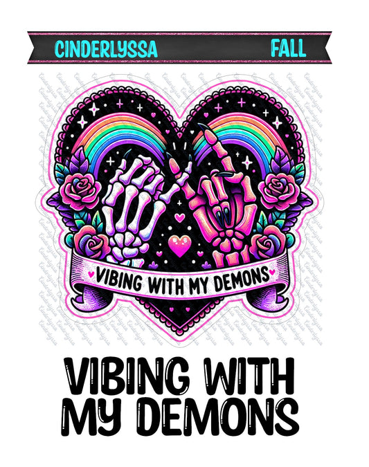 Vibing With My Demons Cardstock Silicone Mold, Aroma Bead Molds, Premium Cardstock Images