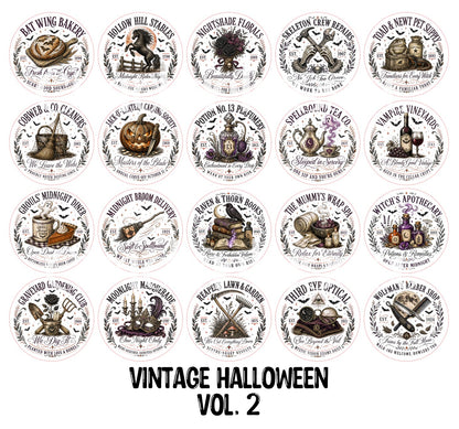3.75 inch Round Vintage Halloween Vol. 2 for Cardstock Silicone Mold, for Aroma Bead Molds, Premium Cardstock Images