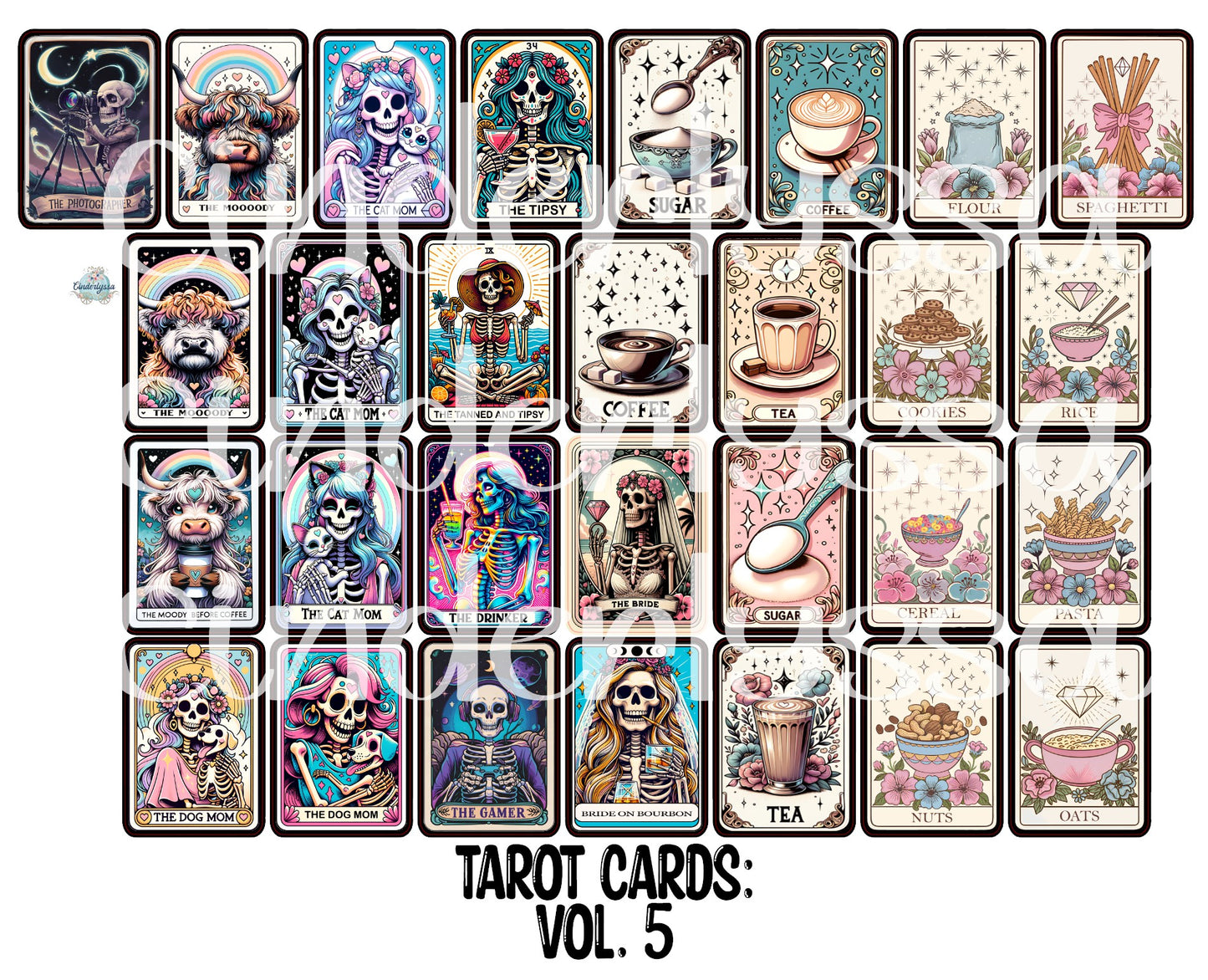 VENT CLIP: Tarot Cards: Group 5 Two Cavity Small Vent Clip Size Cardstock Silicone Mold, Aroma Bead Molds, Premium Cardstock Images