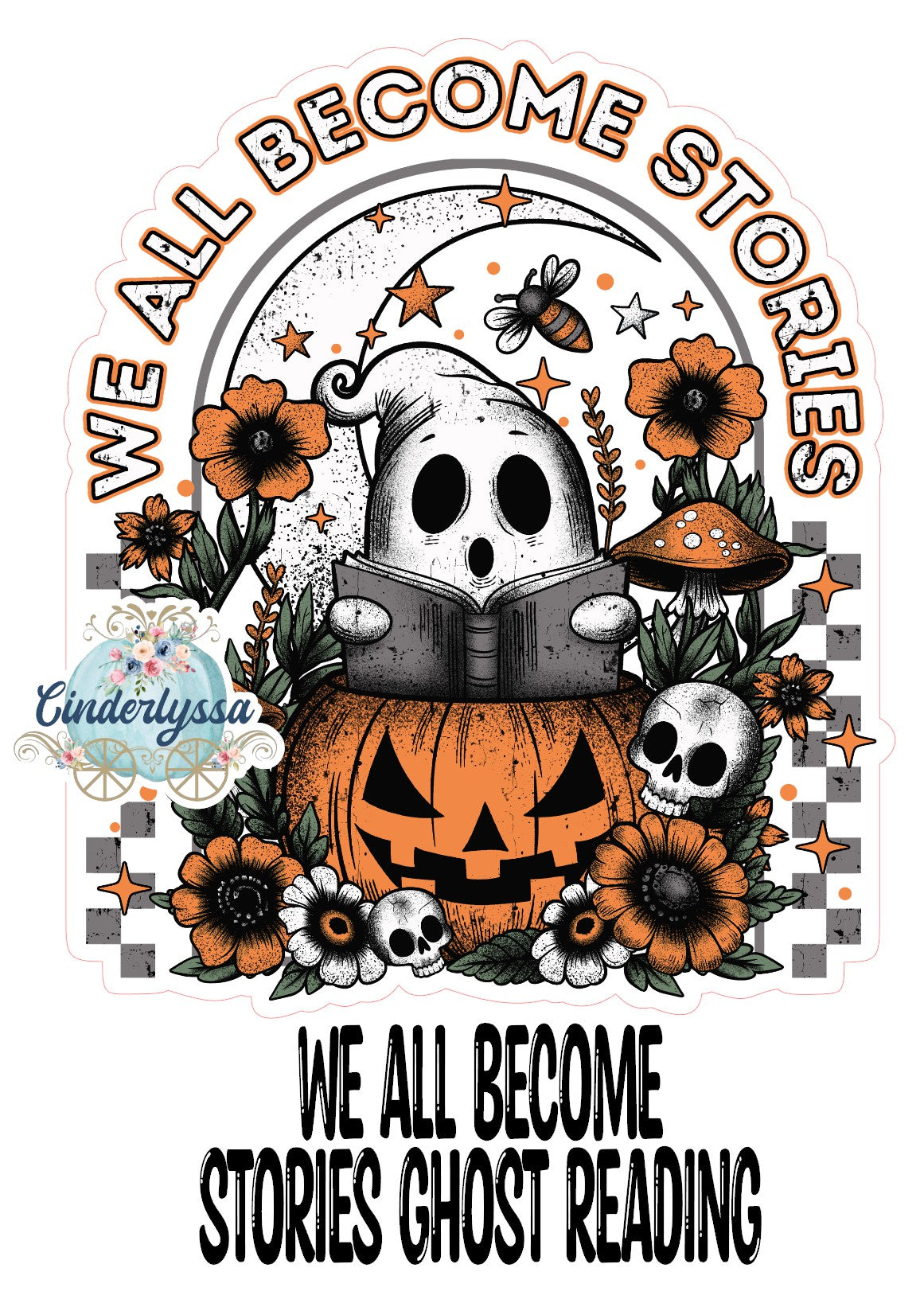 We All Become Stories Ghost Reading Cardstock Silicone Mold, Aroma Bead Molds, Car Freshies, Premium Cardstock Images