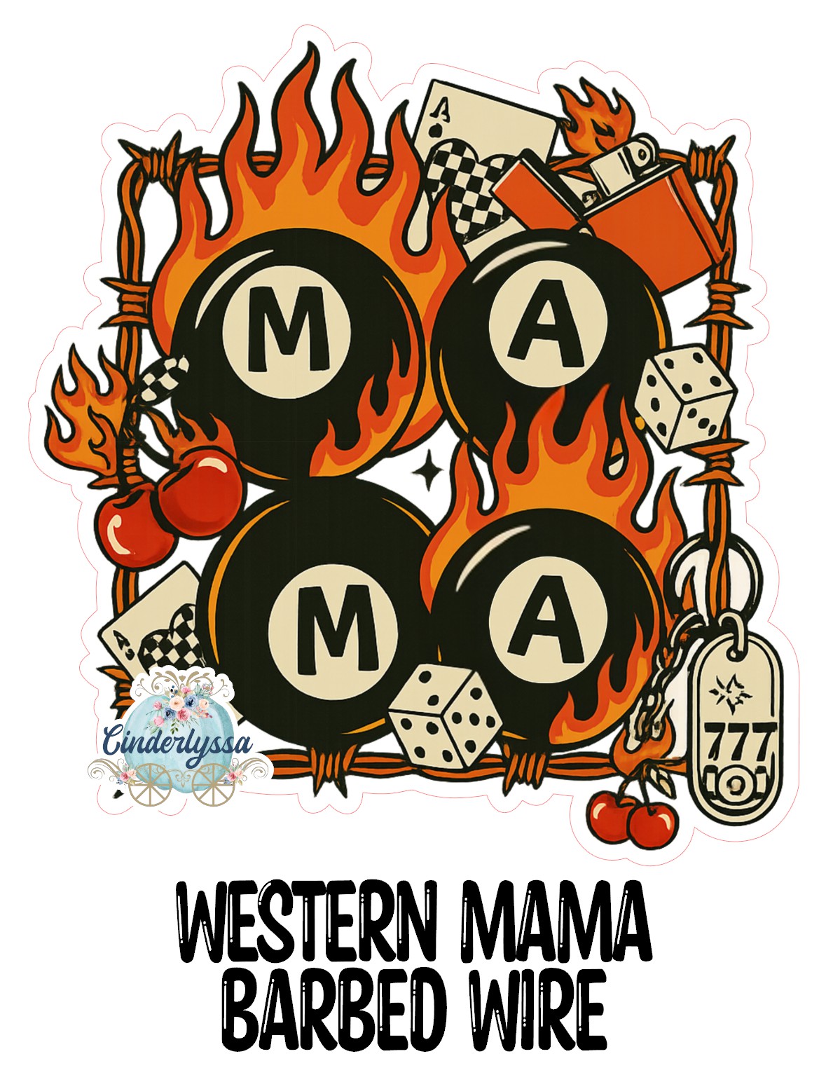 Western Mama Barbed Wire Cardstock Silicone Mold, Aroma Bead Molds, Premium Cardstock Images