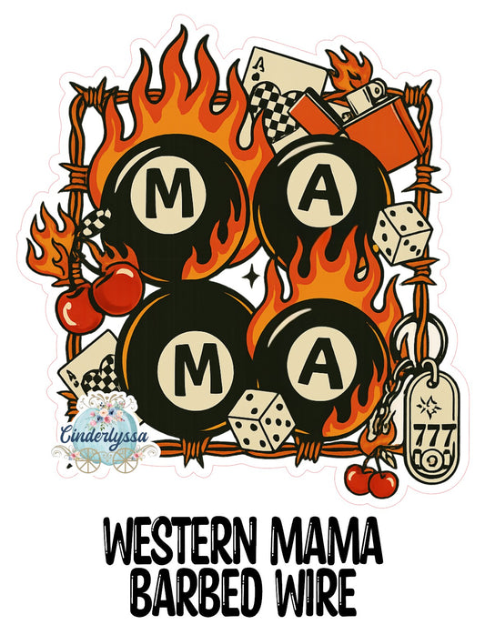 Western Mama Barbed Wire Cardstock Silicone Mold, Aroma Bead Molds, Premium Cardstock Images
