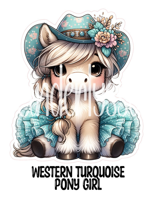 Western Turquoise Pony Girl Cardstock Silicone Mold, Aroma Bead Molds, Premium Cardstock Images