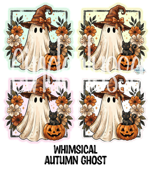 Whimsical Autumn Ghost Cardstock Silicone Mold, Aroma Bead Molds, Premium Cardstock Images
