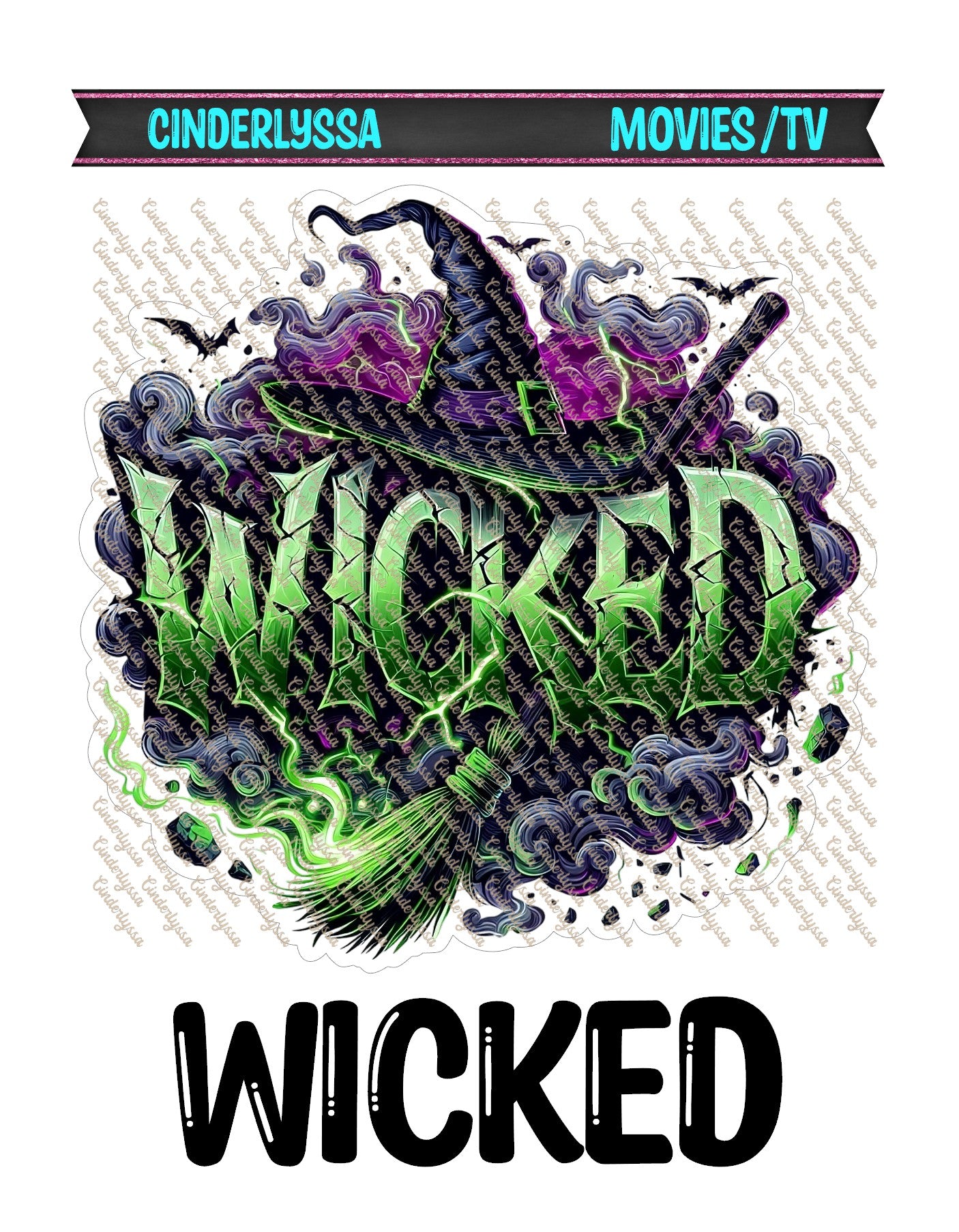 Wicked - Movie Inspired Cardstock Silicone Mold, Aroma Bead Molds, Premium Cardstock Images
