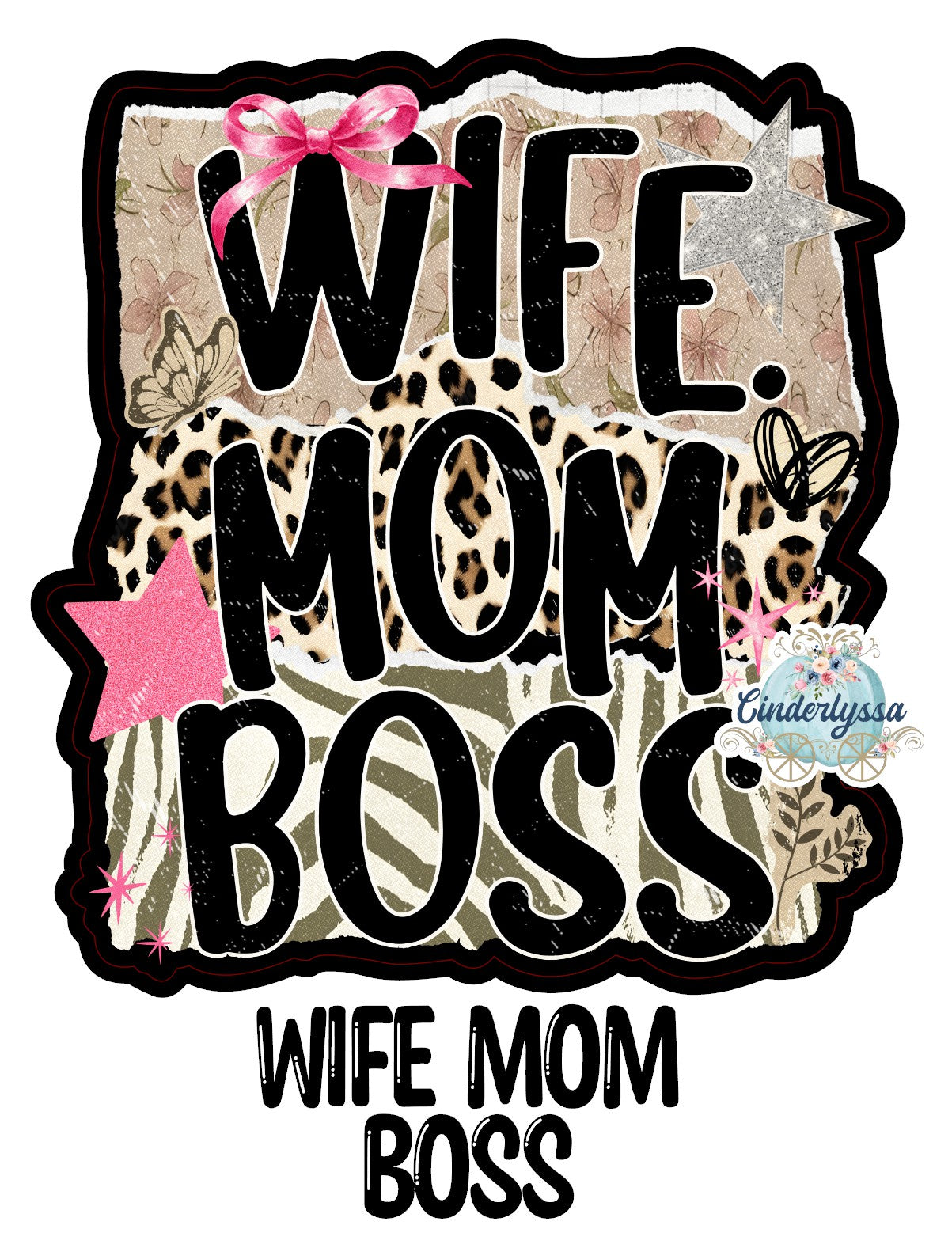 Wife Mom Boss Cardstock Silicone Mold, Aroma Bead Molds, Premium Cardstock Images