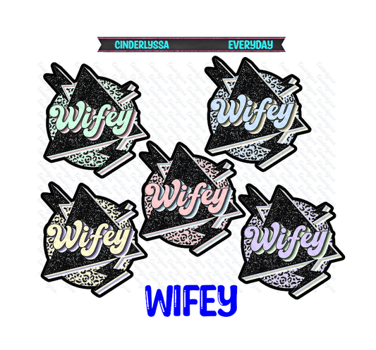 Wifey: Lightning Bolt with Pink Leopard Print Cardstock Silicone Mold, Aroma Bead Molds, Premium Cardstock Images