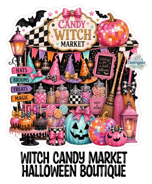 Witch Candy Market Halloween Boutique Cardstock Silicone Mold, Aroma Bead Molds, Premium Cardstock Images