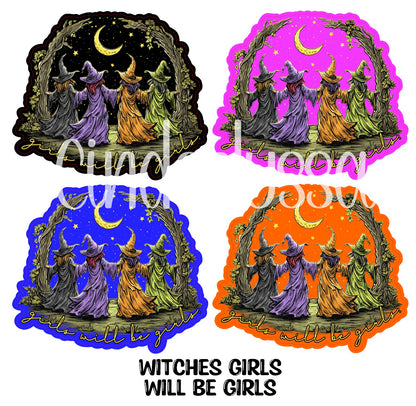 Witches Girls Will Be Girls Cardstock Silicone Mold, Aroma Bead Molds, Premium Cardstock Images