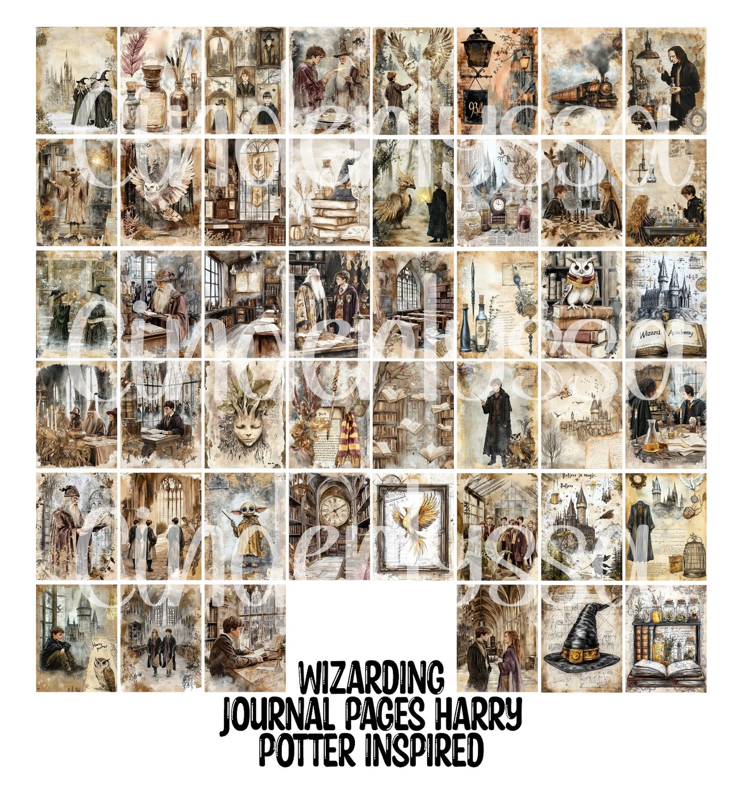 3x4 inch: Wizarding Journal Pages Harry Potter Inspired Theme Rectangle Cardstock/Picture With Beveled Edge Cardstock Silicone Mold, Aroma Bead Molds