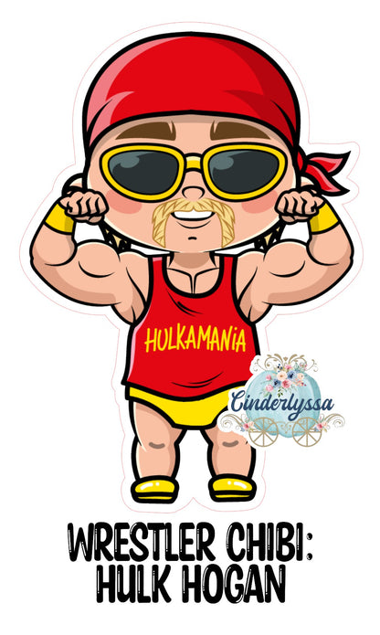 Wrestling Chibi: Hulk Hogan Cardstock Silicone Mold, Aroma Bead Molds, Premium Cardstock Images