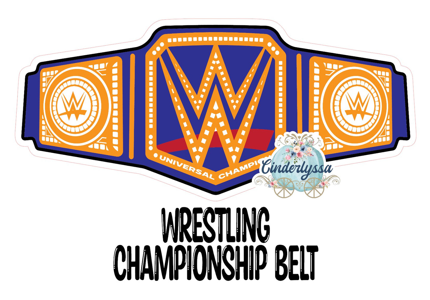 Wrestling Championship Belt WWE Cardstock Silicone Mold, Aroma Bead Molds, Premium Cardstock Images