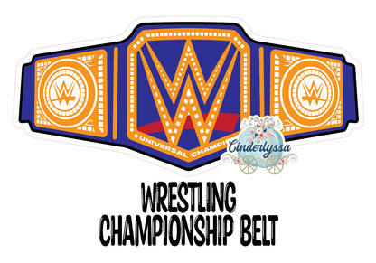 Wrestling Championship Belt WWE Cardstock Silicone Mold, Aroma Bead Molds, Premium Cardstock Images