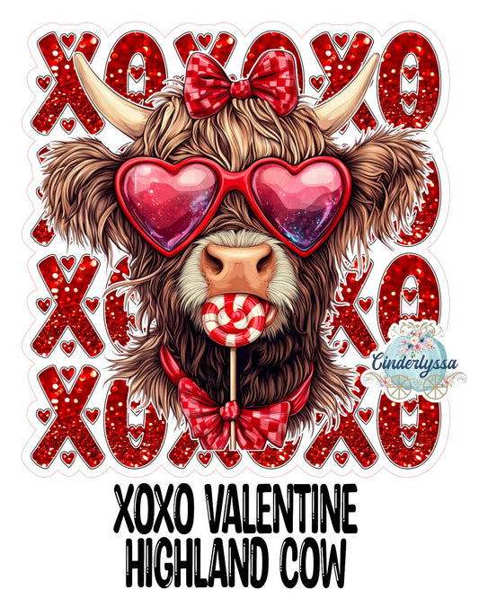 XOXO Valentine Highland Cow Cardstock Silicone Mold, Aroma Bead Molds, Premium Cardstock Images
