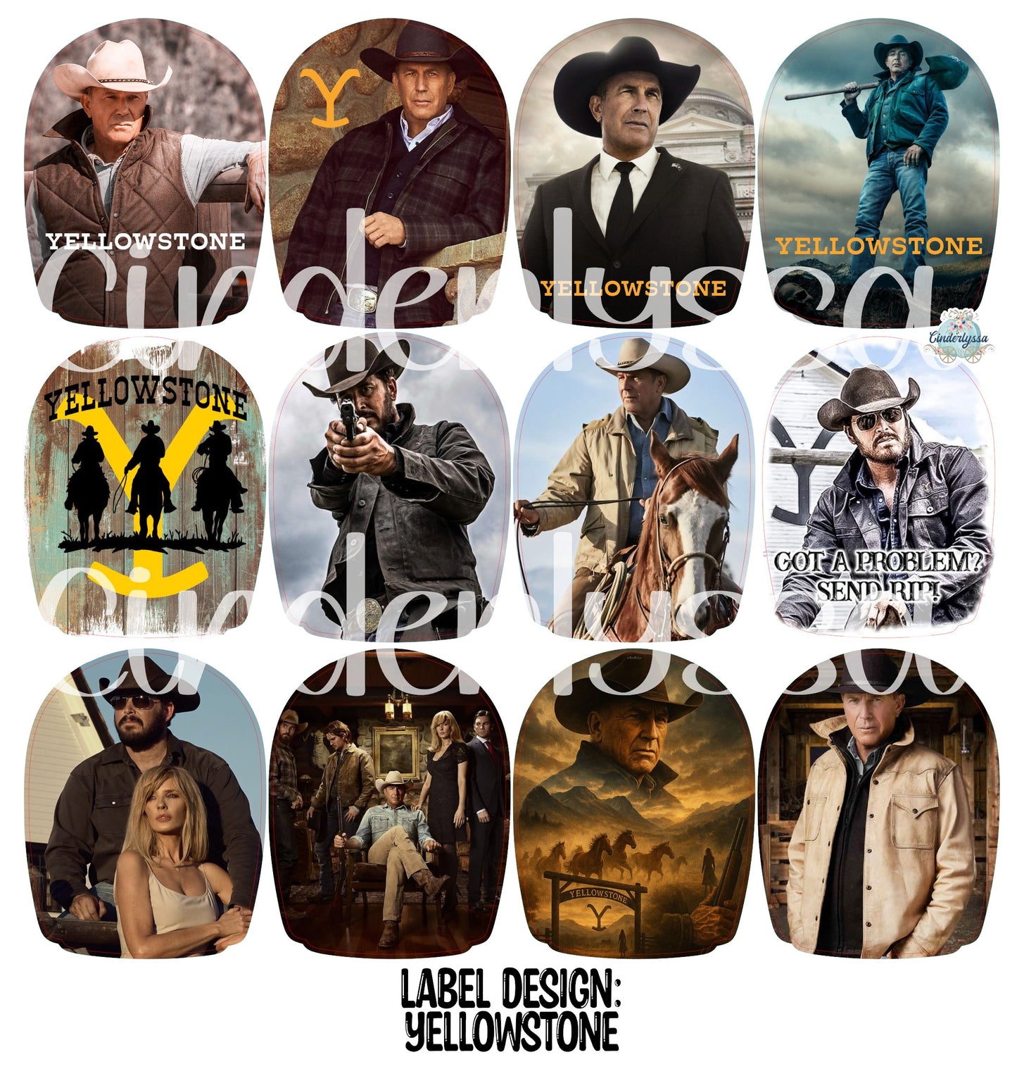 Label Design: Yellowstone Cardstock Silicone Mold, Aroma Bead Molds, Car Freshies, Premium Cardstock Images