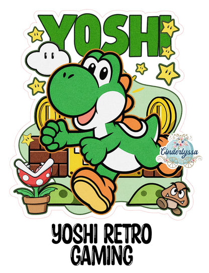 Yoshi Retro Gaming Cardstock Silicone Mold, Aroma Bead Molds, Premium Cardstock, Silicone Cardstock Freshies