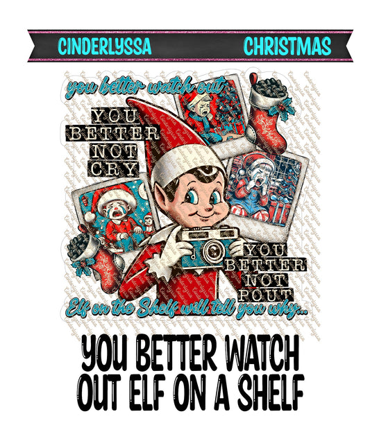 You Better Watch Out: Elf On A Shelf Cardstock Silicone Mold, Aroma Bead Molds, Premium Cardstock Images