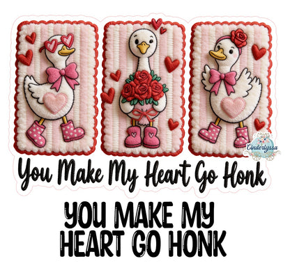 You Make My Heart Go Honk Cardstock Silicone Mold, Aroma Bead Molds, Premium Cardstock Images