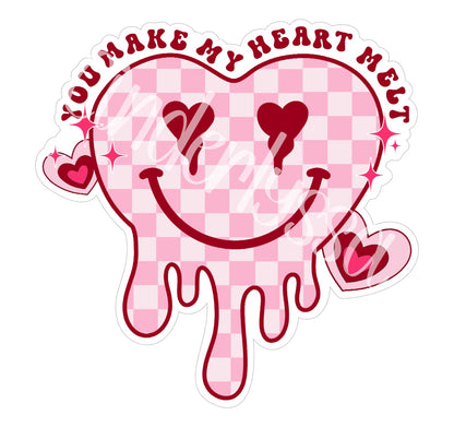 You Make My Heart Melt Dripping Retro Cardstock Silicone Mold, Aroma Bead Molds
