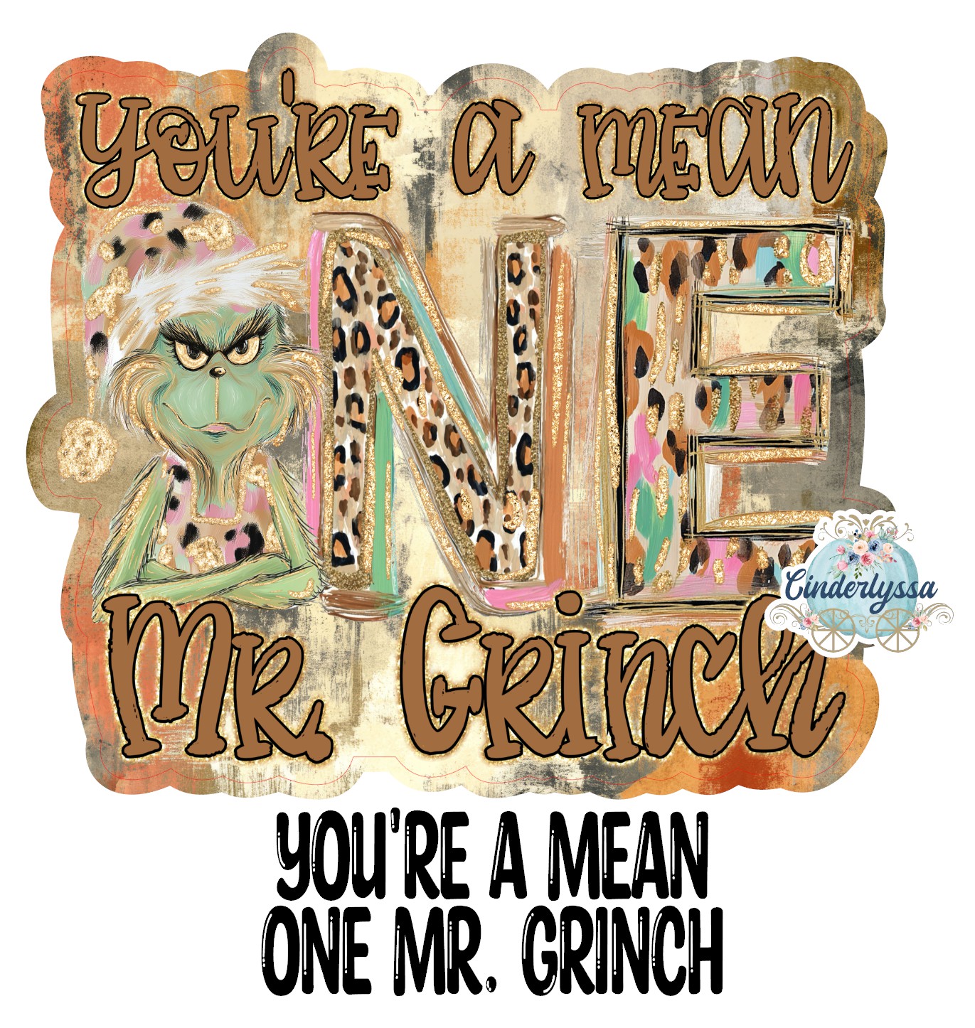 You're a Mean One Mr. Grinch Cardstock Silicone Mold, Aroma Bead Molds, Car Freshies, Premium Cardstock Images