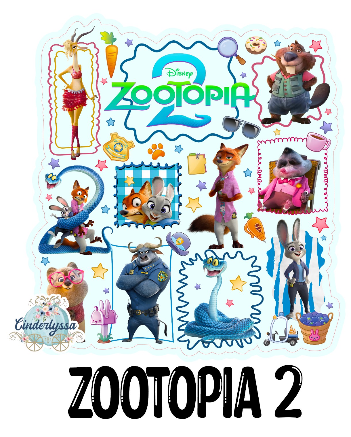 Zootopia 2 Cardstock Silicone Mold, Aroma Bead Molds, Premium Cardstock Images
