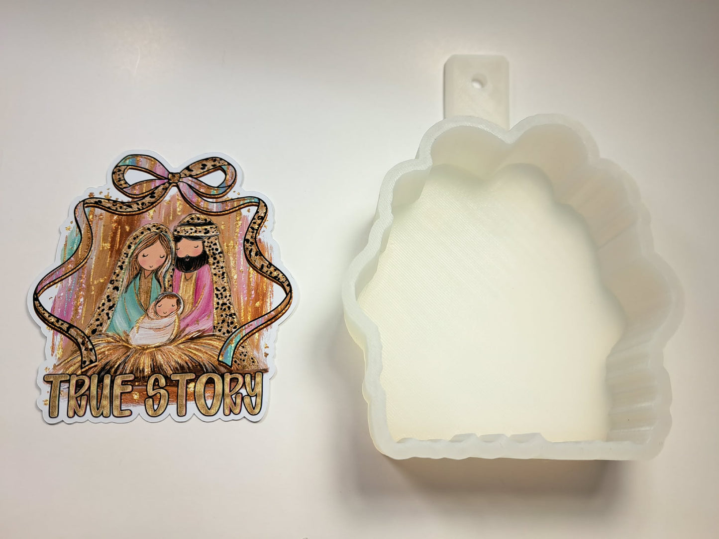 True Story Nativity Cardstock Silicone Mold, Aroma Bead Molds, Premium Cardstock Images