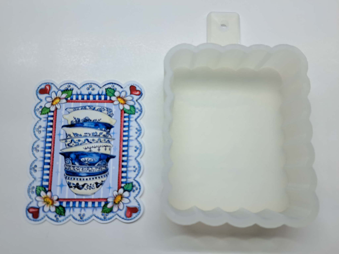 Vintage Thrifted Pyrex Cardstock Silicone Mold, Aroma Bead Molds, Premium Cardstock Images