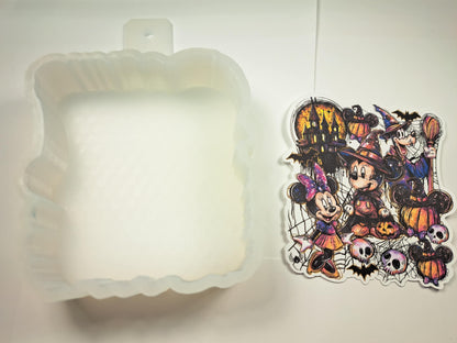Halloween Mickey Mouse and Friends Cardstock Silicone Mold, Aroma Bead Molds, Premium Cardstock Images