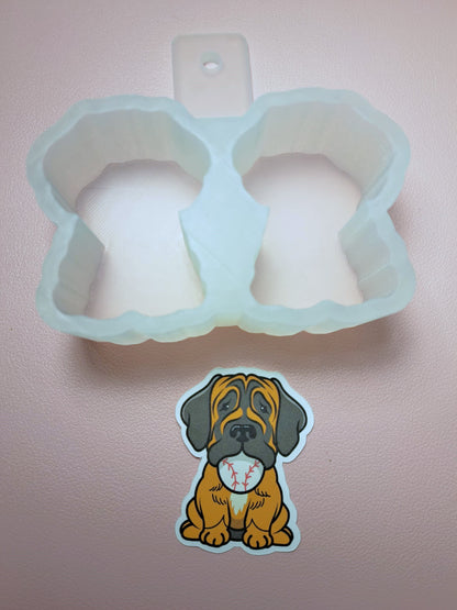 VENT CLIP: The Sandlot Dog: Beast Hercules Mastiff Two Cavity Small Vent Clip Size Cardstock Silicone Mold, Aroma Bead Molds, Premium Cardstock Images