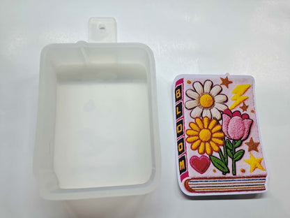 Chenille Bloom Book Cardstock Silicone Mold, Aroma Bead Molds, Car Freshies, Premium Cardstock Images