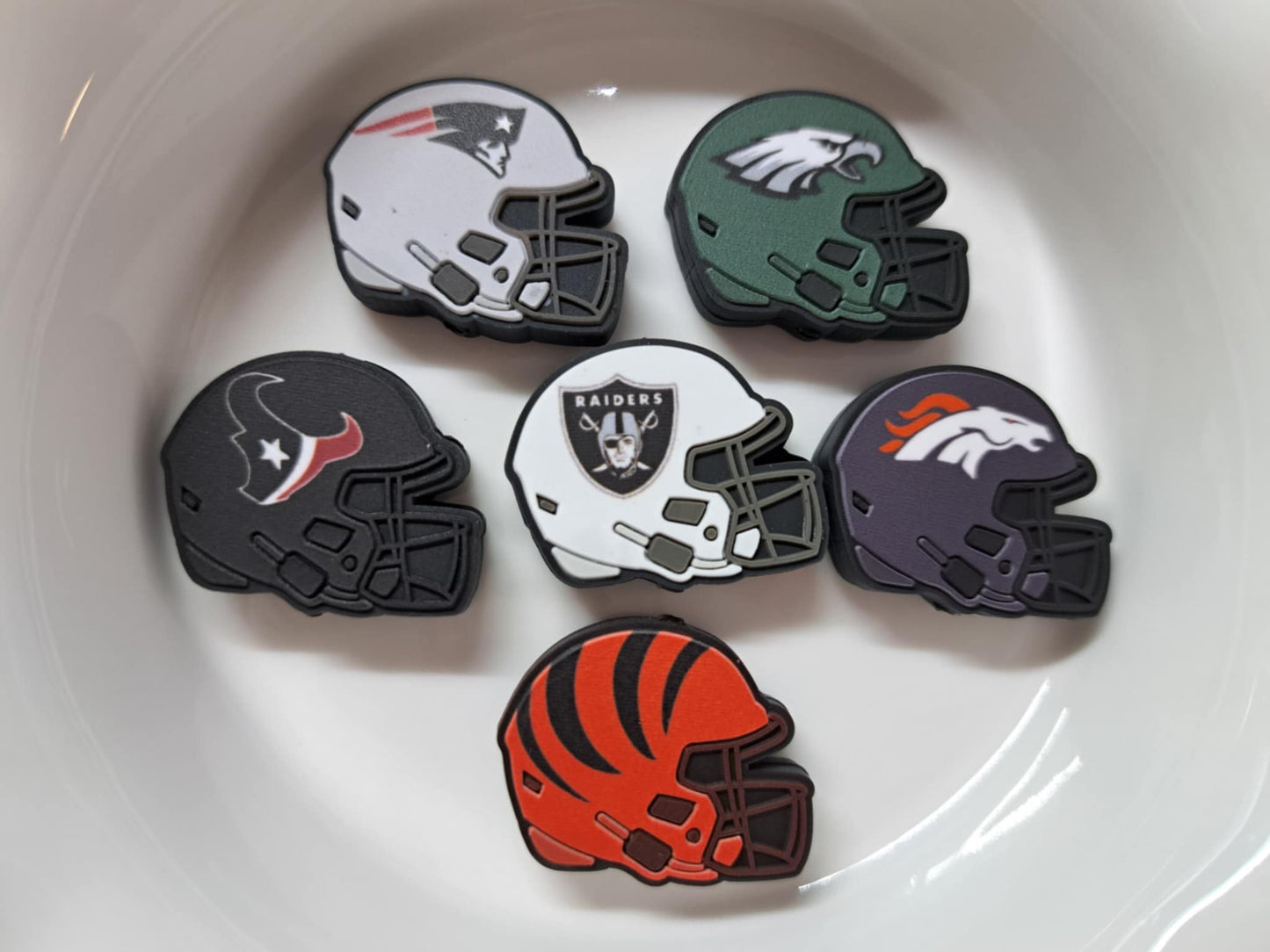 NFL Football Team Helmet logos Silicone Bead
