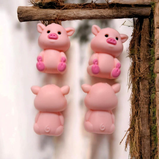 Pig 3D Full Body Silicone Focal Bead