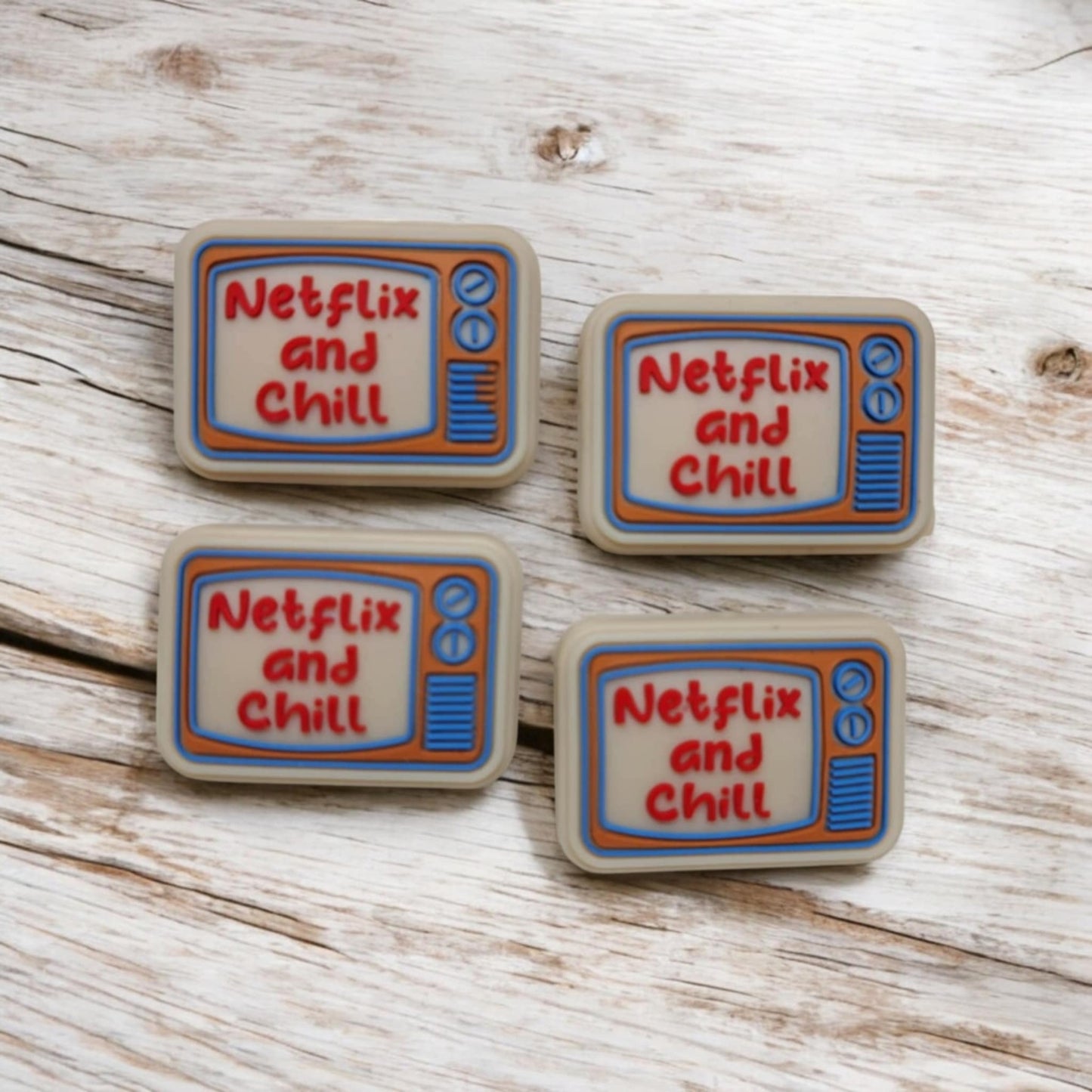 Netflix and Chill TV Silicone Focal Bead
