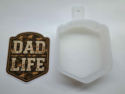 Dad Life Cardstock Silicone Mold, Aroma Bead Molds, Premium Cardstock Images