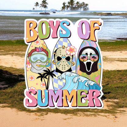 Horror Boys Of Summer: Masked Killers With Surf Boards for Cardstock Silicone Mold, Aroma Bead Molds, Premium Cardstock Images