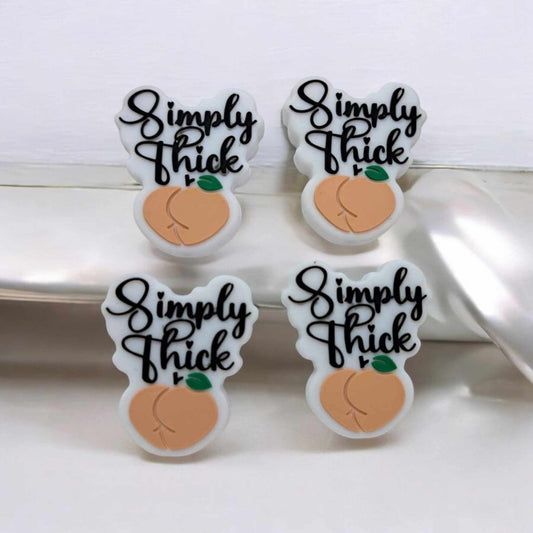 Simply Thick: Peach Butt Silicone Focal Bead