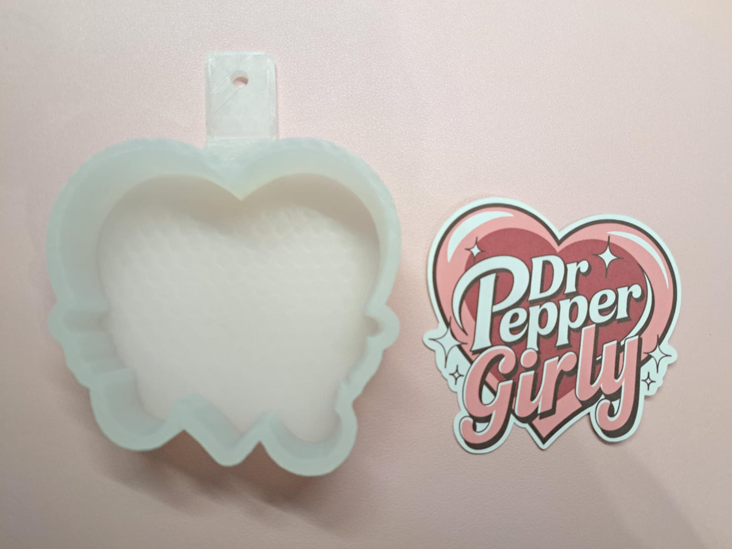 Dr. Pepper Girly Cardstock Silicone Mold, Aroma Bead Molds, Premium Cardstock