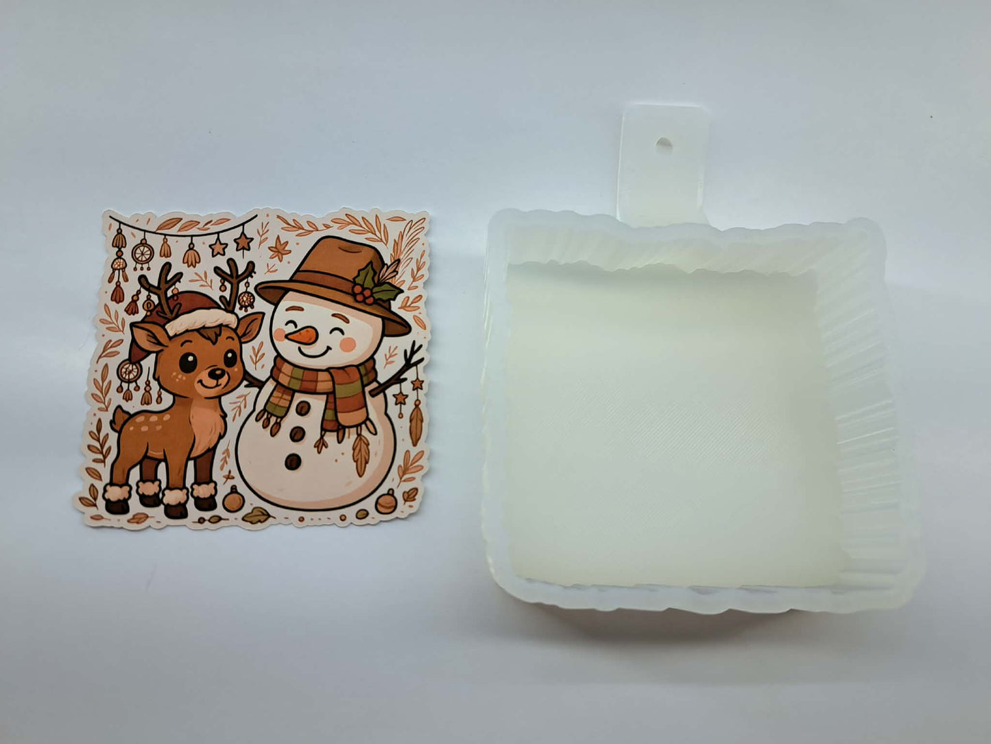 Boho Christmas Cardstock Silicone Mold, Aroma Bead Molds, Car Freshies, Premium Cardstock Images