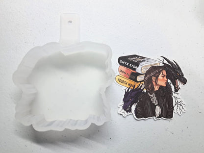 Fourth Wing with Violet Cardstock Silicone Mold, Aroma Bead Molds, Premium Cardstock Images