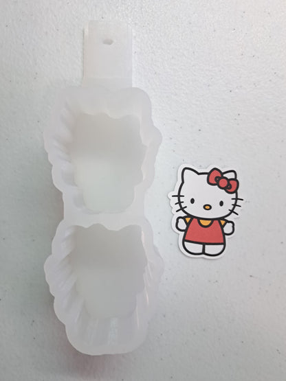 VENT CLIP SIZE: Hello Kitty Two Cavity Small Cardstock Silicone Mold, Aroma Bead Molds, Freshener Mold, Premium Cardstock I