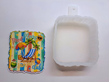 Tired Moms Summer Club Cardstock Silicone Mold, Aroma Bead Molds, Premium Cardstock Images