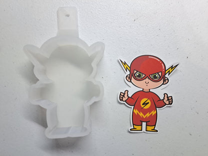 Flash: Superhero Cardstock Silicone Mold, Aroma Bead Molds, Premium Cardstock Images