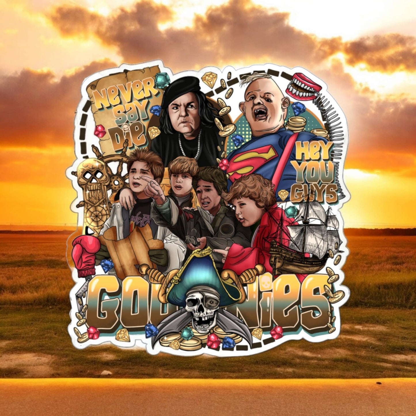 Goonies: Hey You Guys Never Say Die - Movie Inspired Cardstock Silicone Mold, Aroma Bead Molds, Premium Cardstock Images