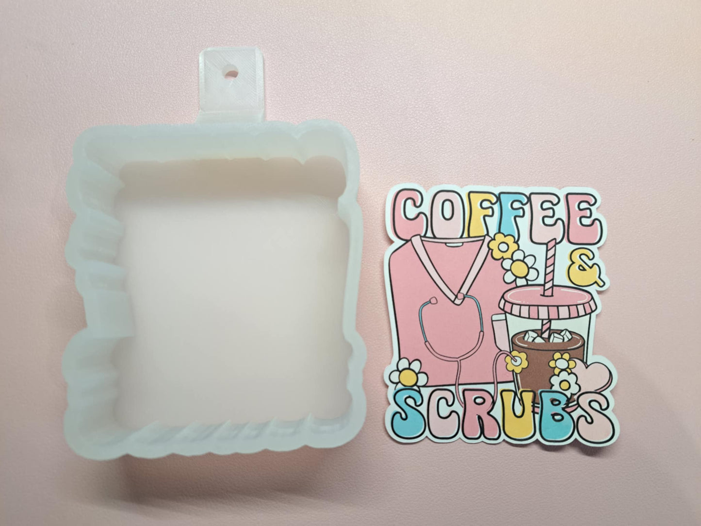 Coffee & Scrubs Cardstock Silicone Mold, Aroma Bead Molds, Premium Cardstock