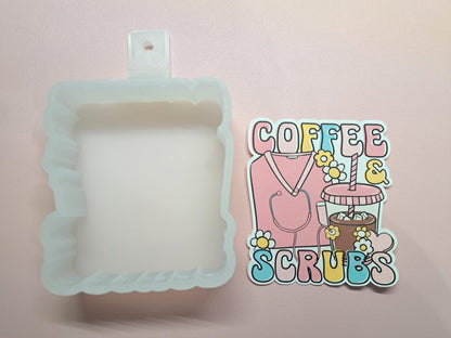 Coffee & Scrubs Cardstock Silicone Mold, Aroma Bead Molds, Premium Cardstock