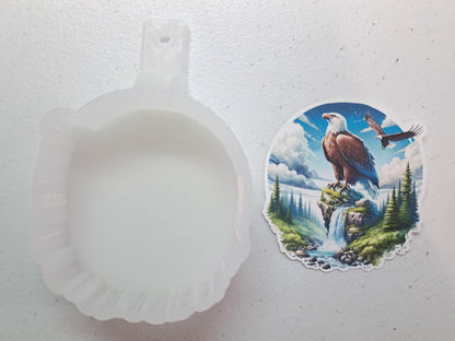 Bald Eagle Cardstock Silicone Mold, Aroma Bead Molds, Premium Cardstock Images