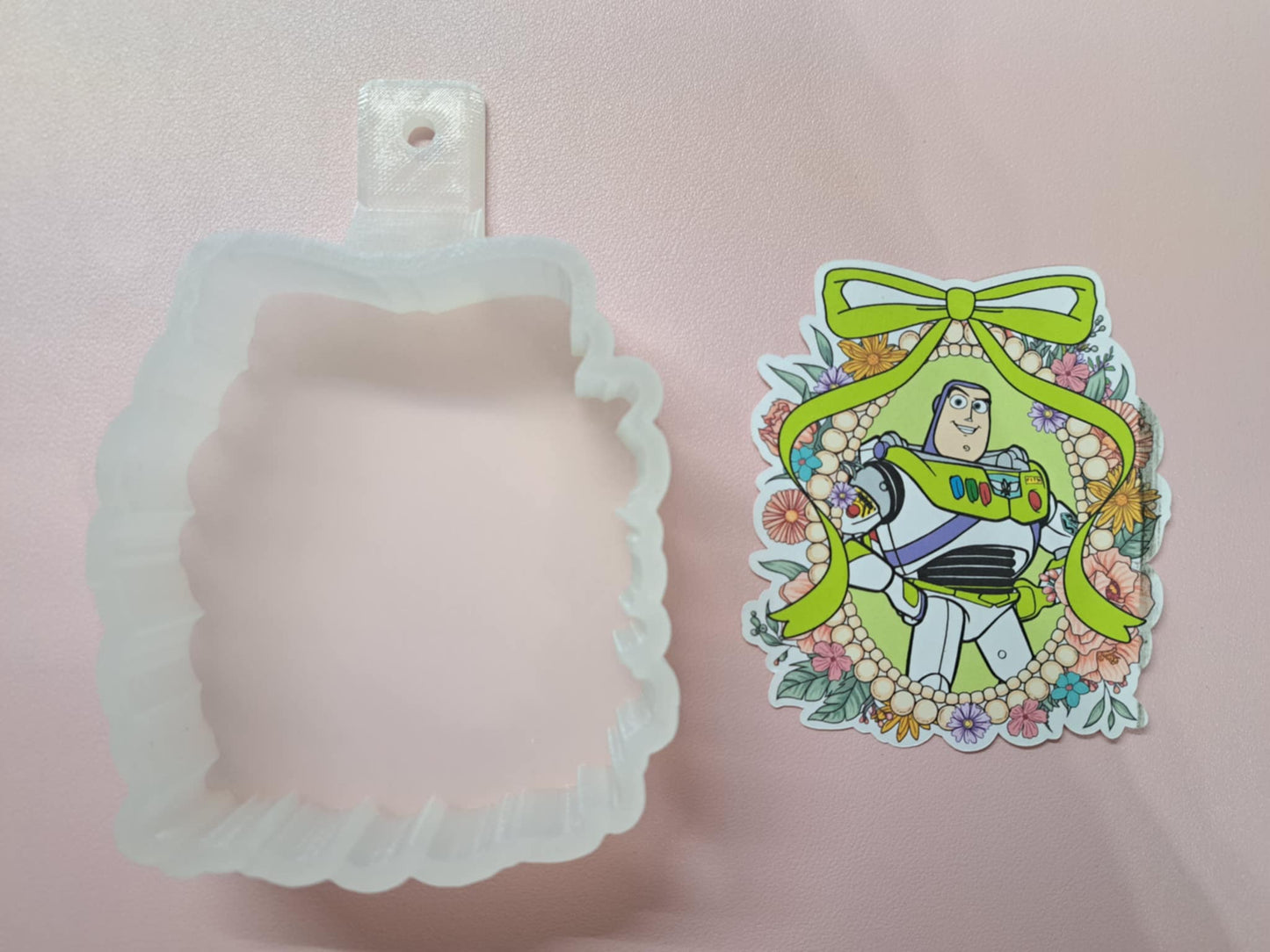 Disney Coquette Bow Frame Cardstock Silicone Mold, Aroma Bead, Car Fresh Mold, Premium Cardstock Images