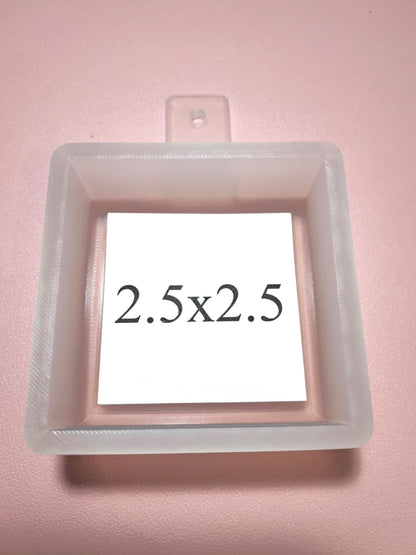 2.5 inch Square Cardstock/Picture With 0.25 inch Curved Edge Cardstock Silicone Mold, Aroma Bead Molds