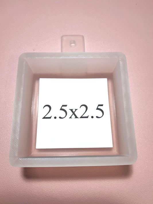 2.5 inch Square Cardstock/Picture With 0.25 inch Curved Edge Cardstock Silicone Mold, Aroma Bead Molds